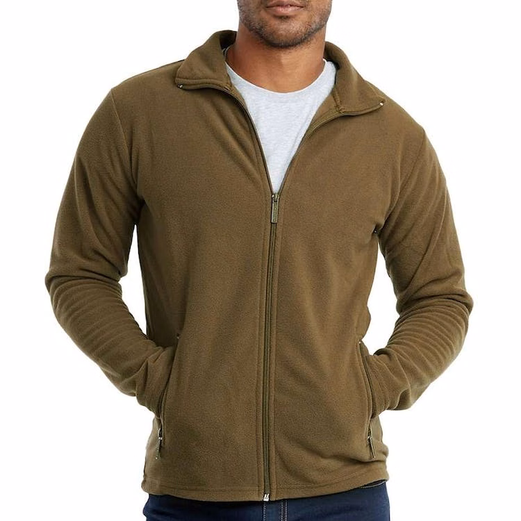 Men's Polar Fleece Jackets - Large Olive