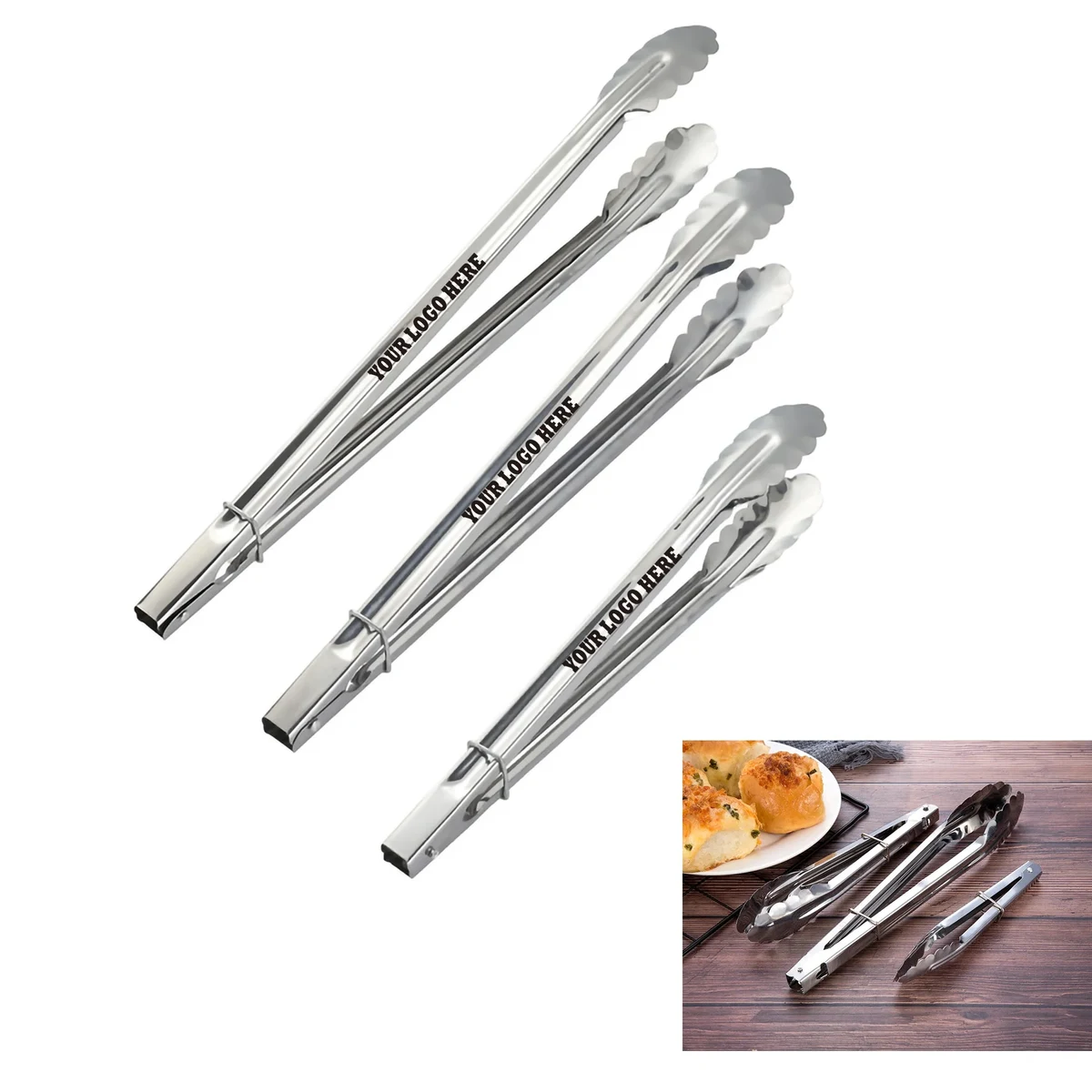 Multifunctional BBQ Grilling Stainless Steel Tongs MOQ50 1