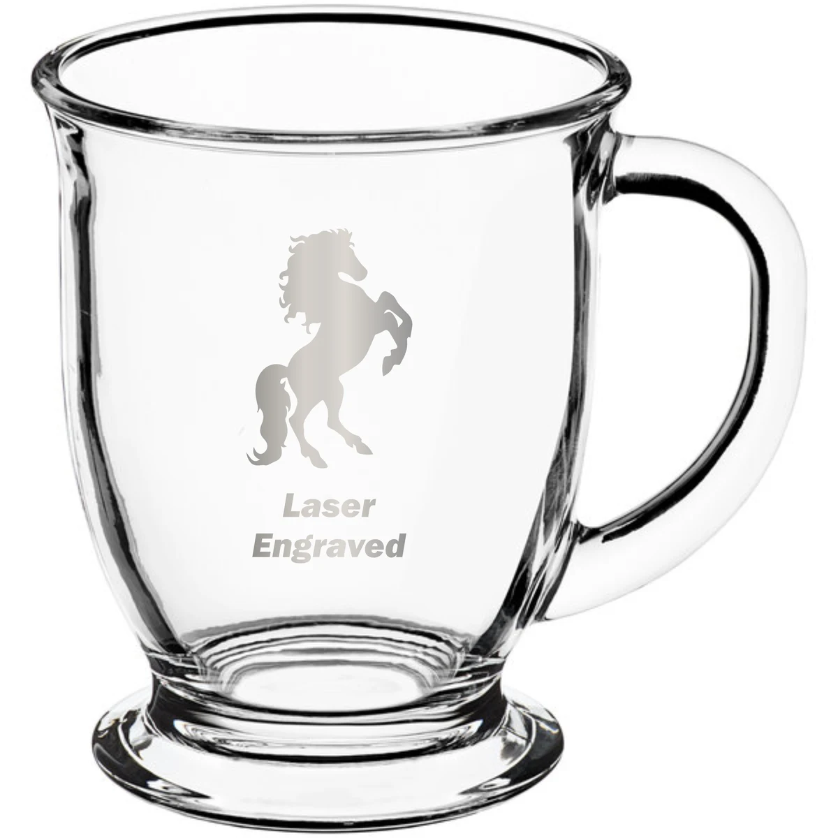 Acopa 16 oz Clear Glass Cafe Mug 1
