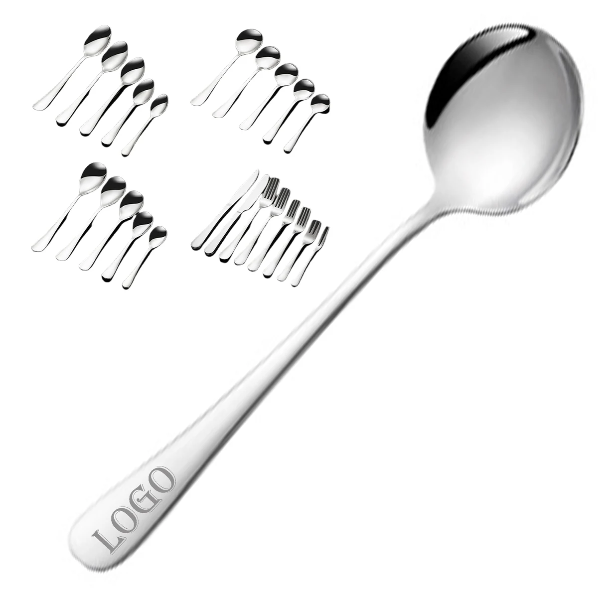 High-quality stainless steel dining spoons,available in various styles and combinations. 1