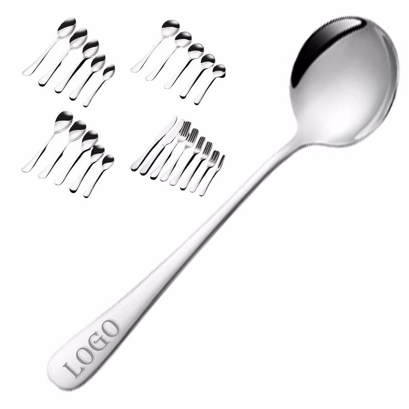 High-quality stainless steel dining spoons,available in various styles and combinations.