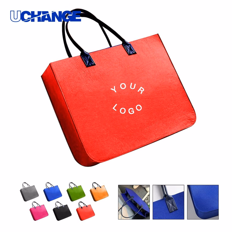 Felt Handbag with Spacious Interior Purse