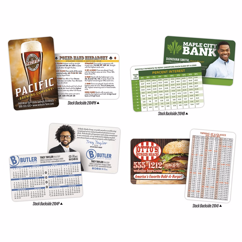 Laminated Plastic Wallet Card - 3.5x2.25 (2-Sided) - 14 pt.