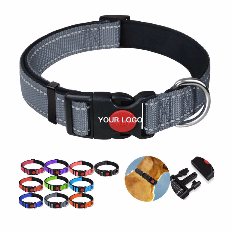 Reflective Polyester Dog Collar for Night Safety