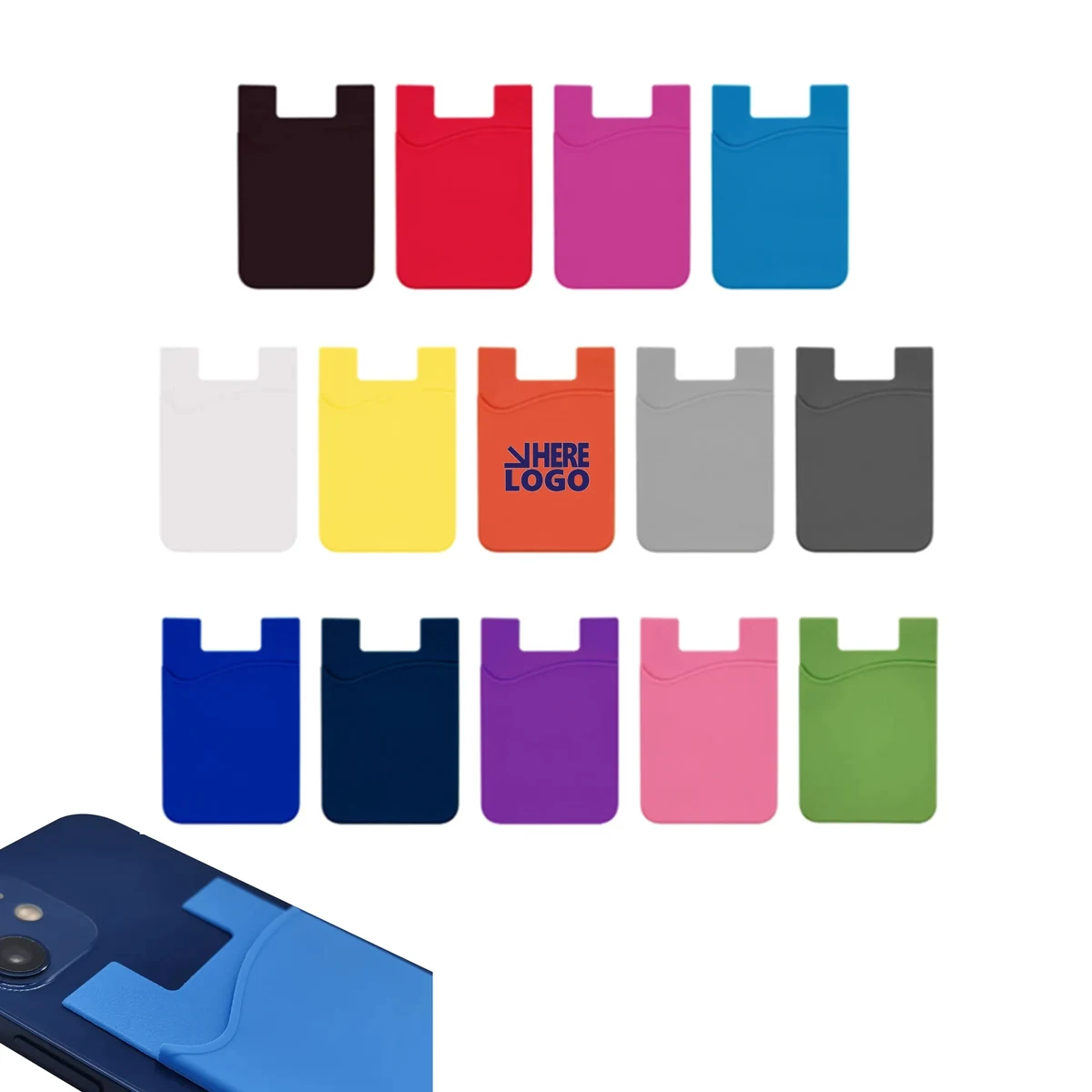 Phone Card Holder Silicone Stick 1