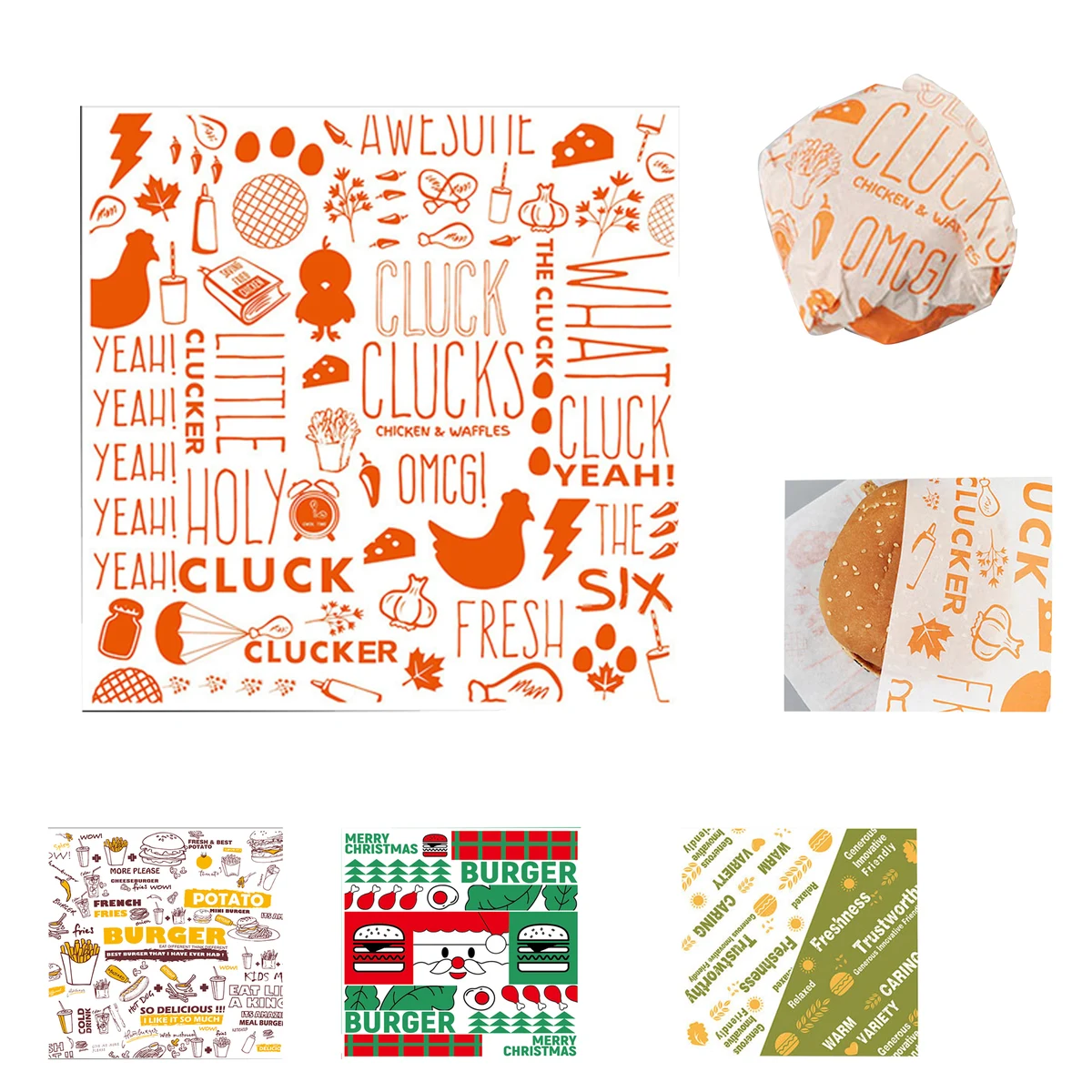 Anti-Oil Burger Packaging Paper 1