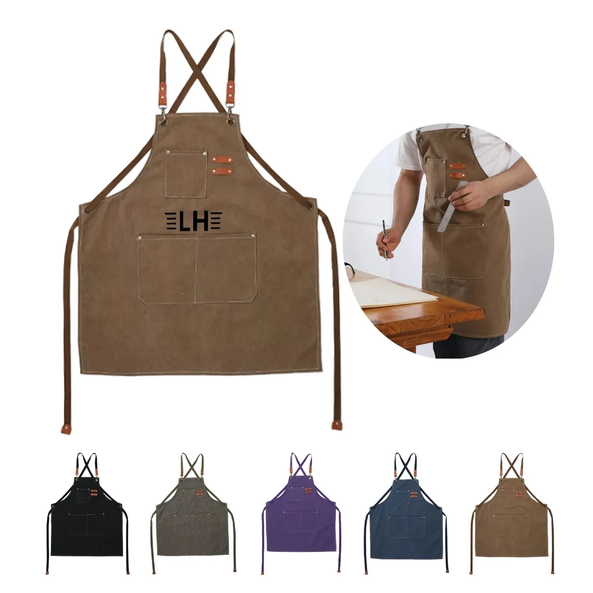 Canvas Apron with Tool Pockets 1