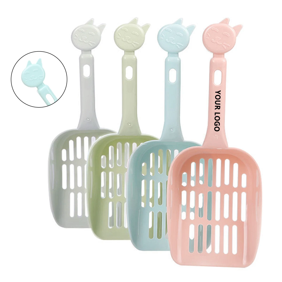 Kitten Head Plastic Cat litter Scoop 1