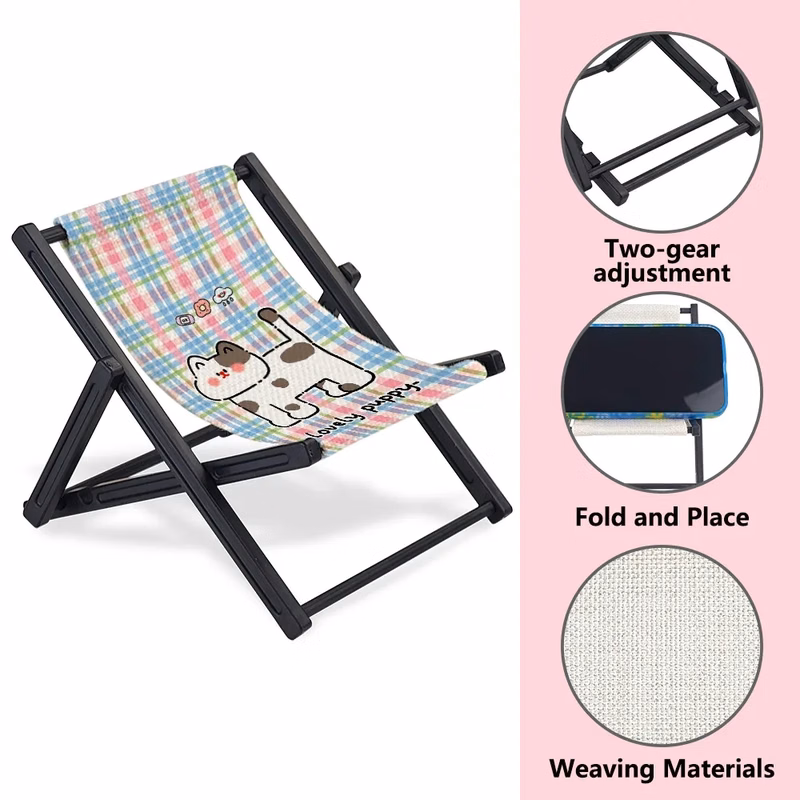 Mini Beach Chair Phone Stand Holder for Desktop Display