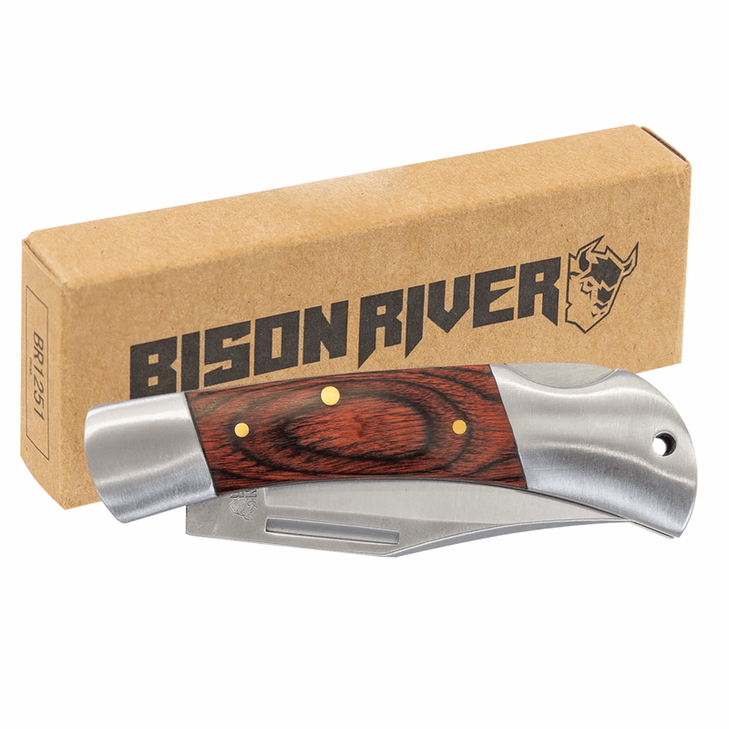 Bison River 3.5" Wood Folding Knife