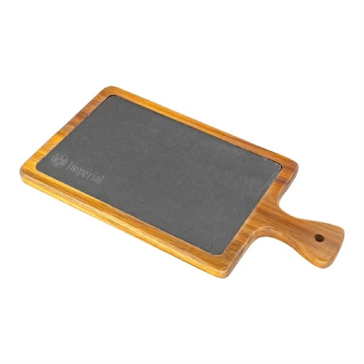 Medium Flair Acacia Wood & Slate Cutting Board 1