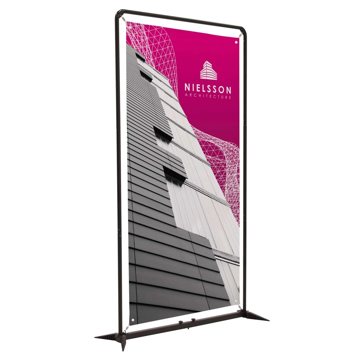 4.5' FrameWorx Banner Display Kit (No-Curl Opaque Fabric) 1