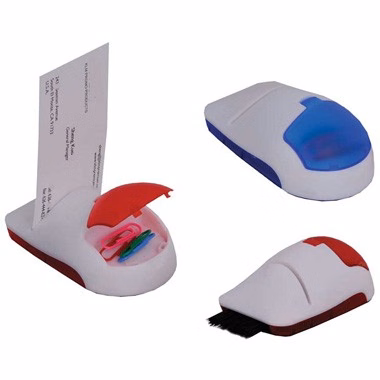 CARD HOLDER WITH BRUSH & PAPER CLIP COMPARTMENT
