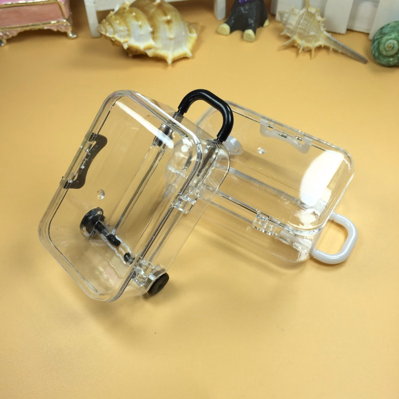 Clear Plastic Trolley Case/Suitcase Candy Box