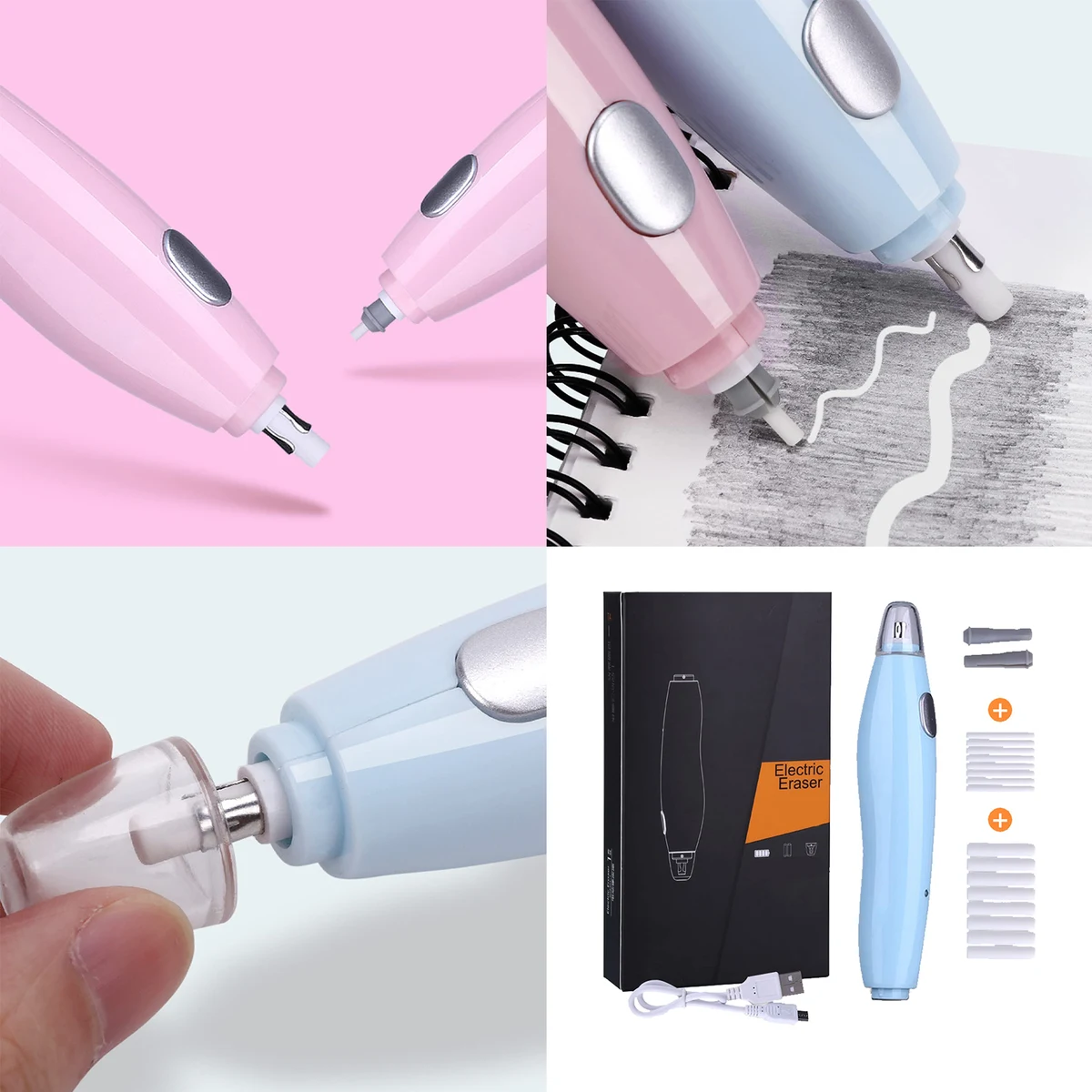 Electric Eraser Kit with 16 Eraser Refills 1