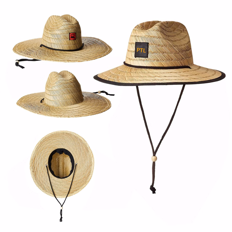 Custom Natural Straw Lifeguard Hat