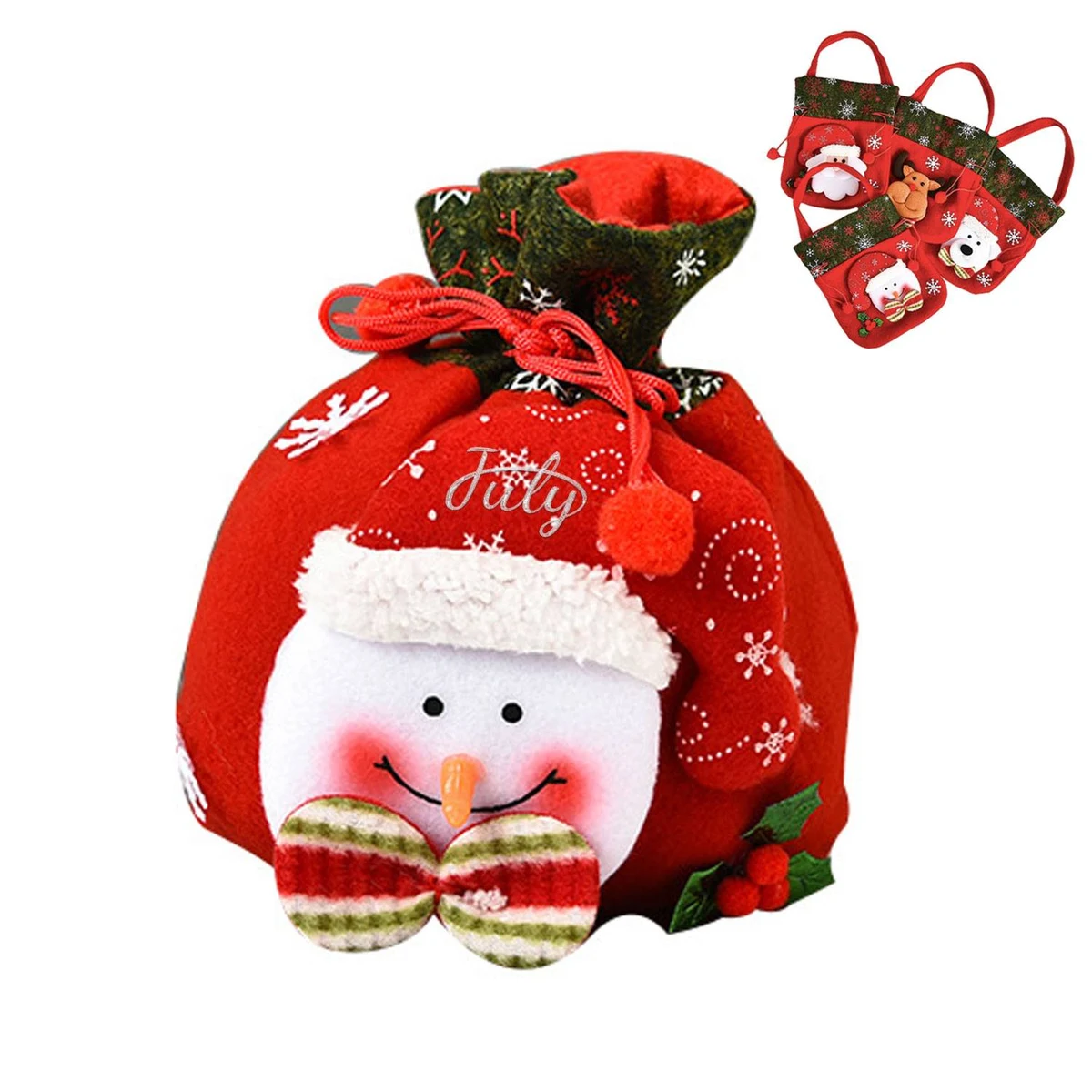 Christmas Drawstring Gift Bags 1