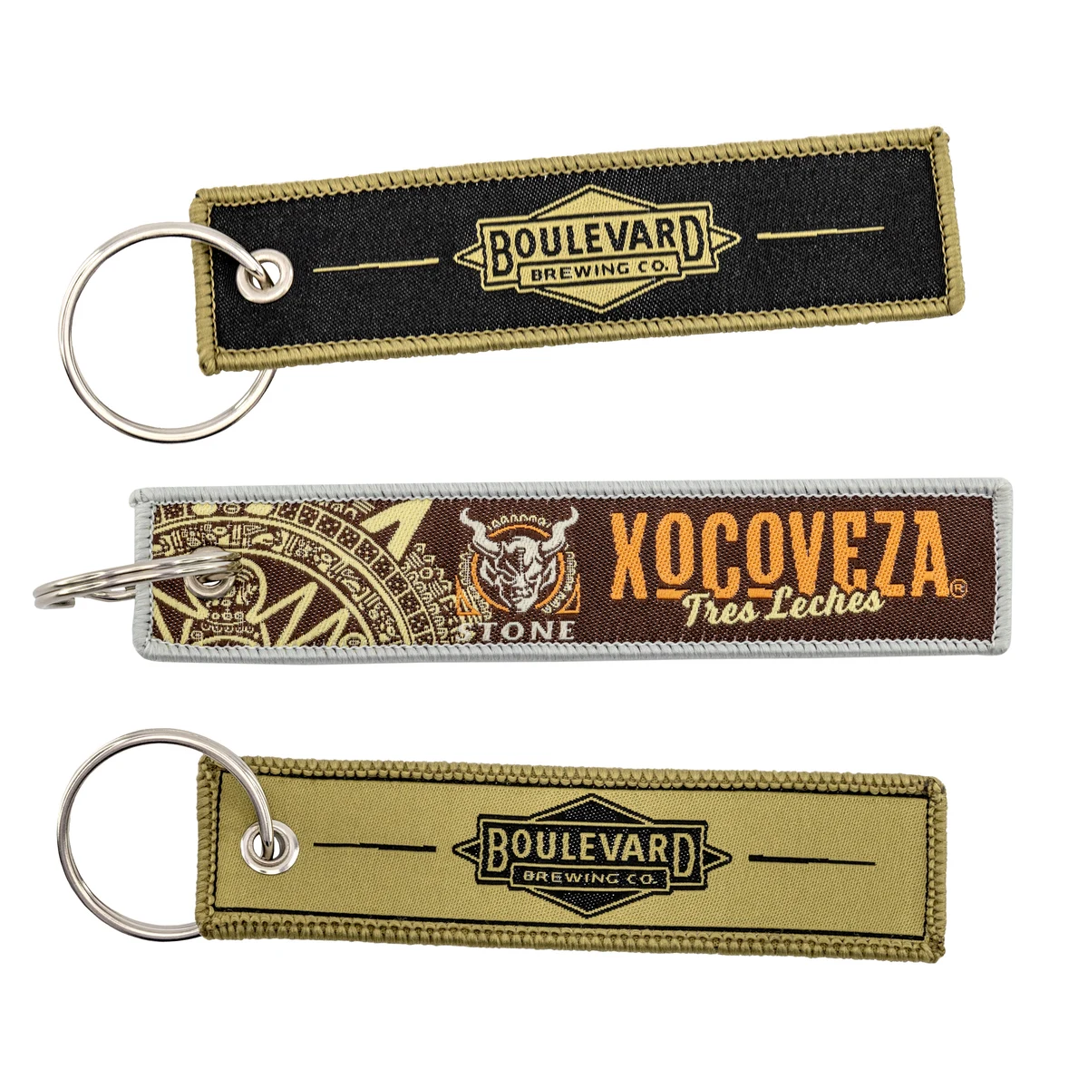 Custom Woven Keytags 4" 1