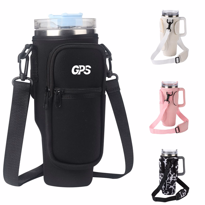 40oz Neoprene Cup Sleeve With Strap And Pocket