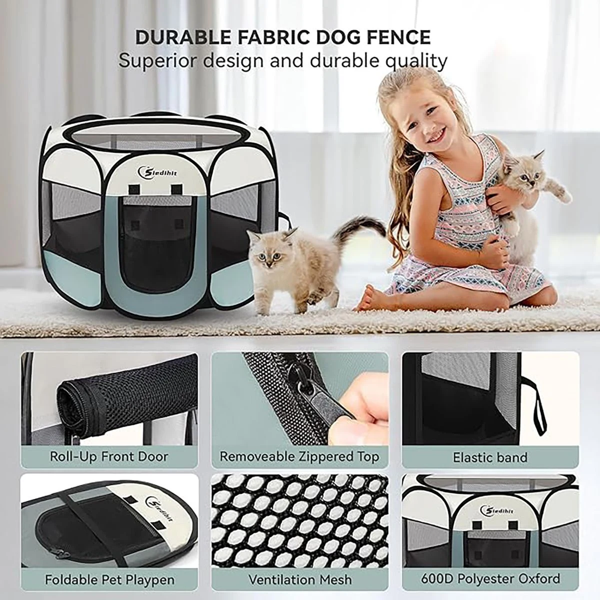 Portable Foldable Pet Playpen 1