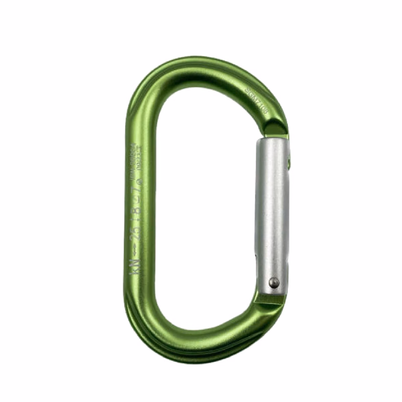 D Ring Shape Straight Gate Aluminum Carabiner