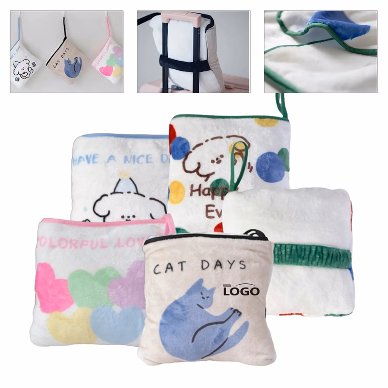 Portable Flannel Blanket With Handles