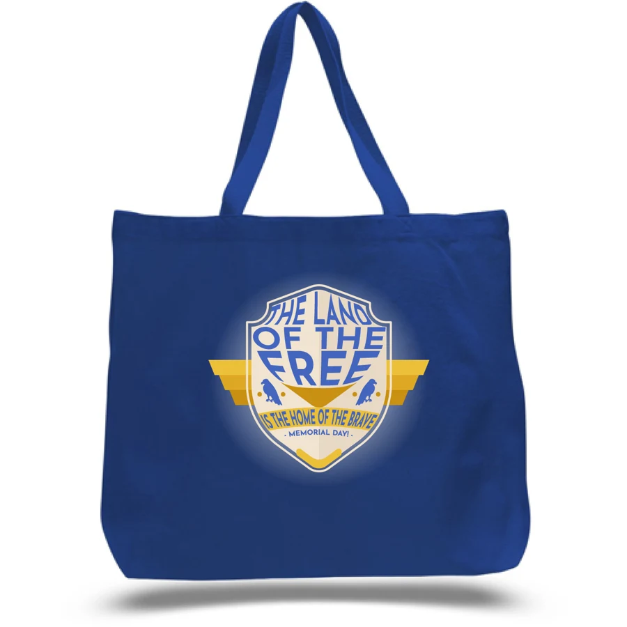 Sublimation 12 oz Poly Canvas Tote Bag -20"W x 15"H x 5"G x, custom tote bag with logo imprint 1