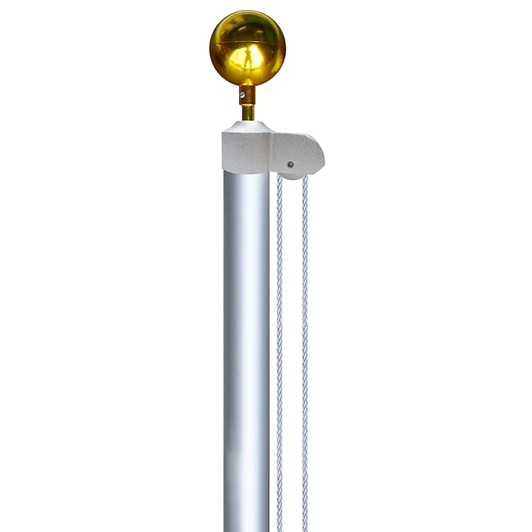 16' Silver Aluminum Pole - Without Flag 1