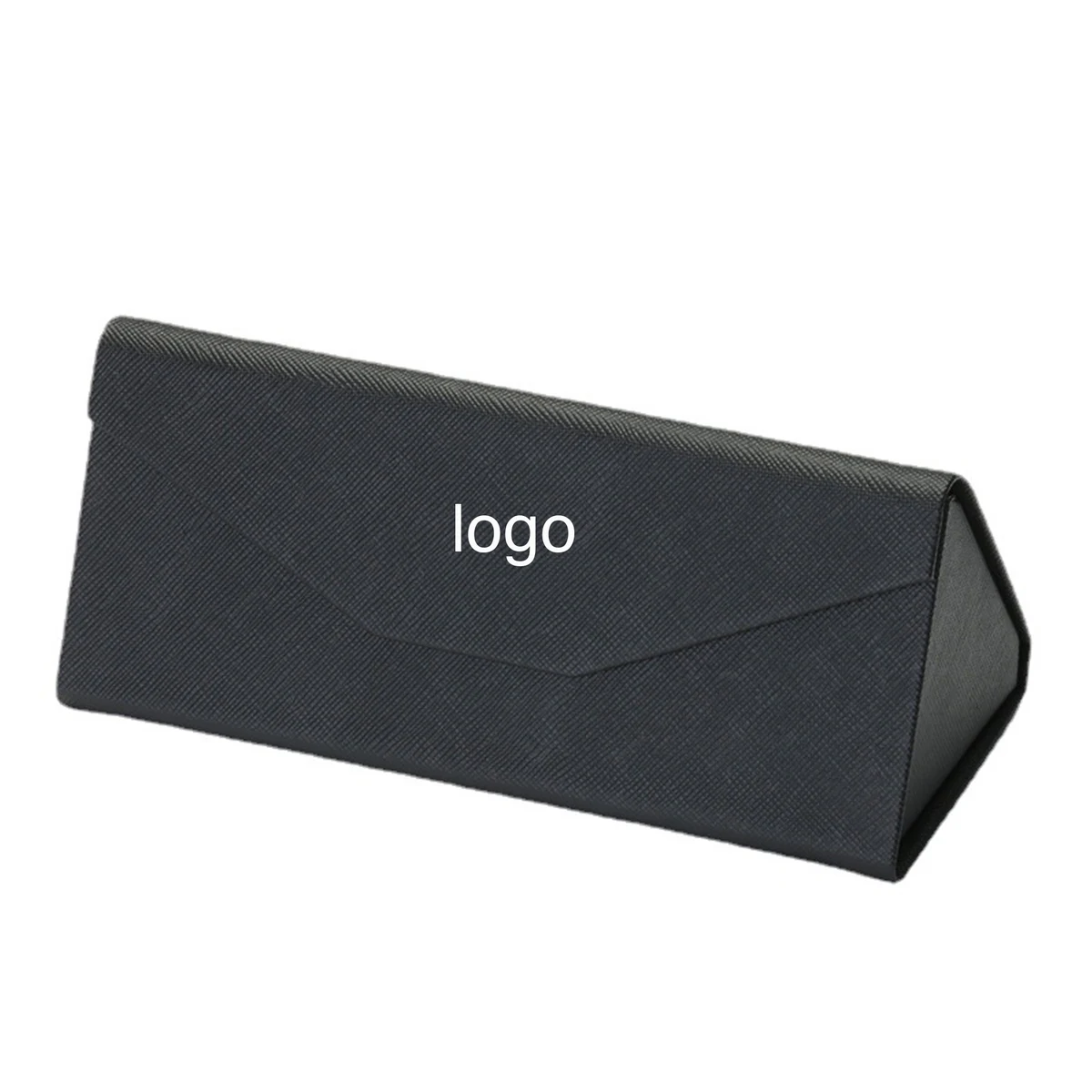 Triangle Eco Leather Magnetic Folding Hard Case for Sunglasses Eyeglasses 1