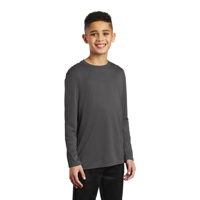 Port & Company Youth Long Sleeve Performance Tee 1
