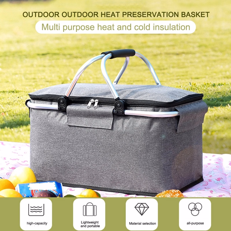 Insulated Cooler Bag Picnic Basket