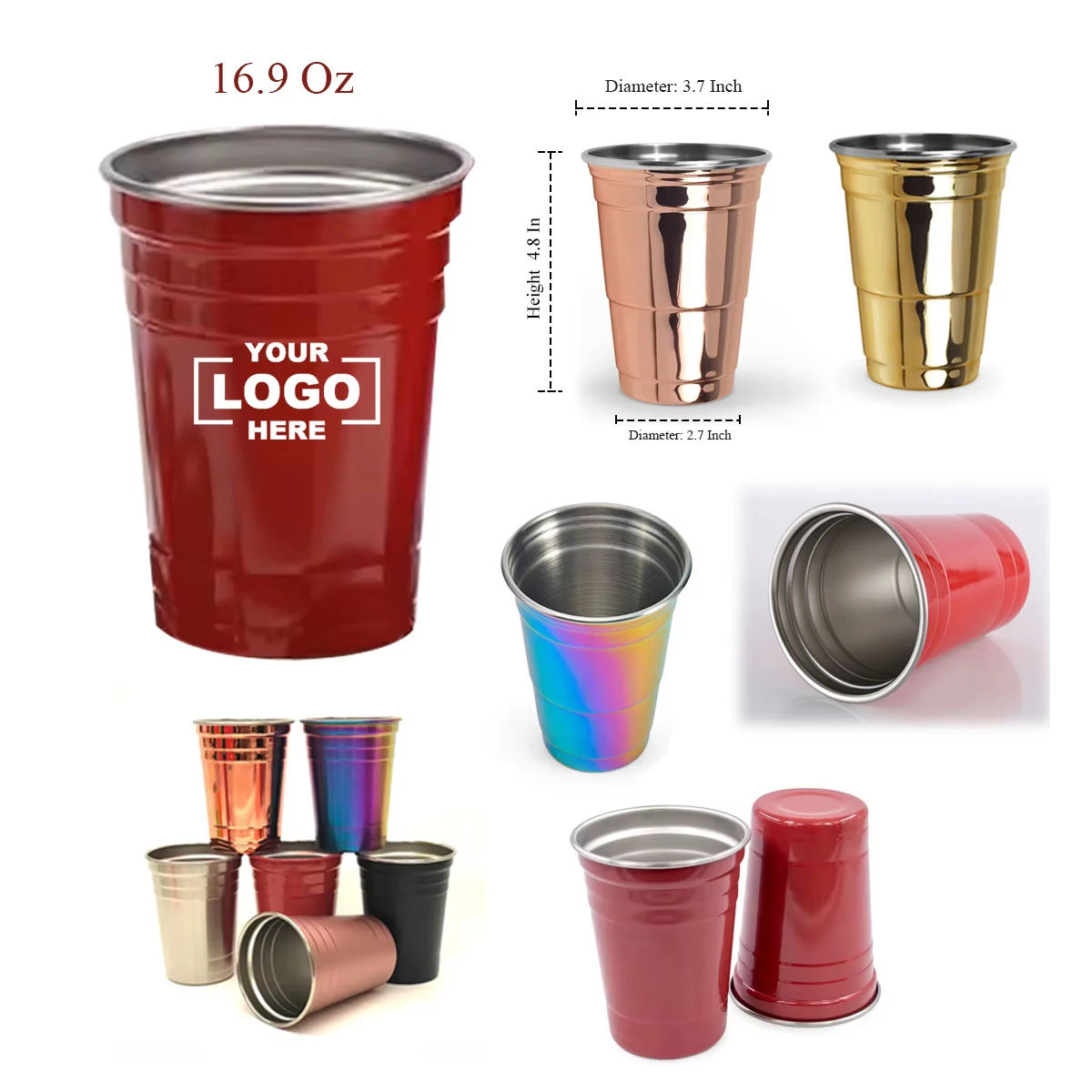 Beer Pong Cups Stainless Steel 1