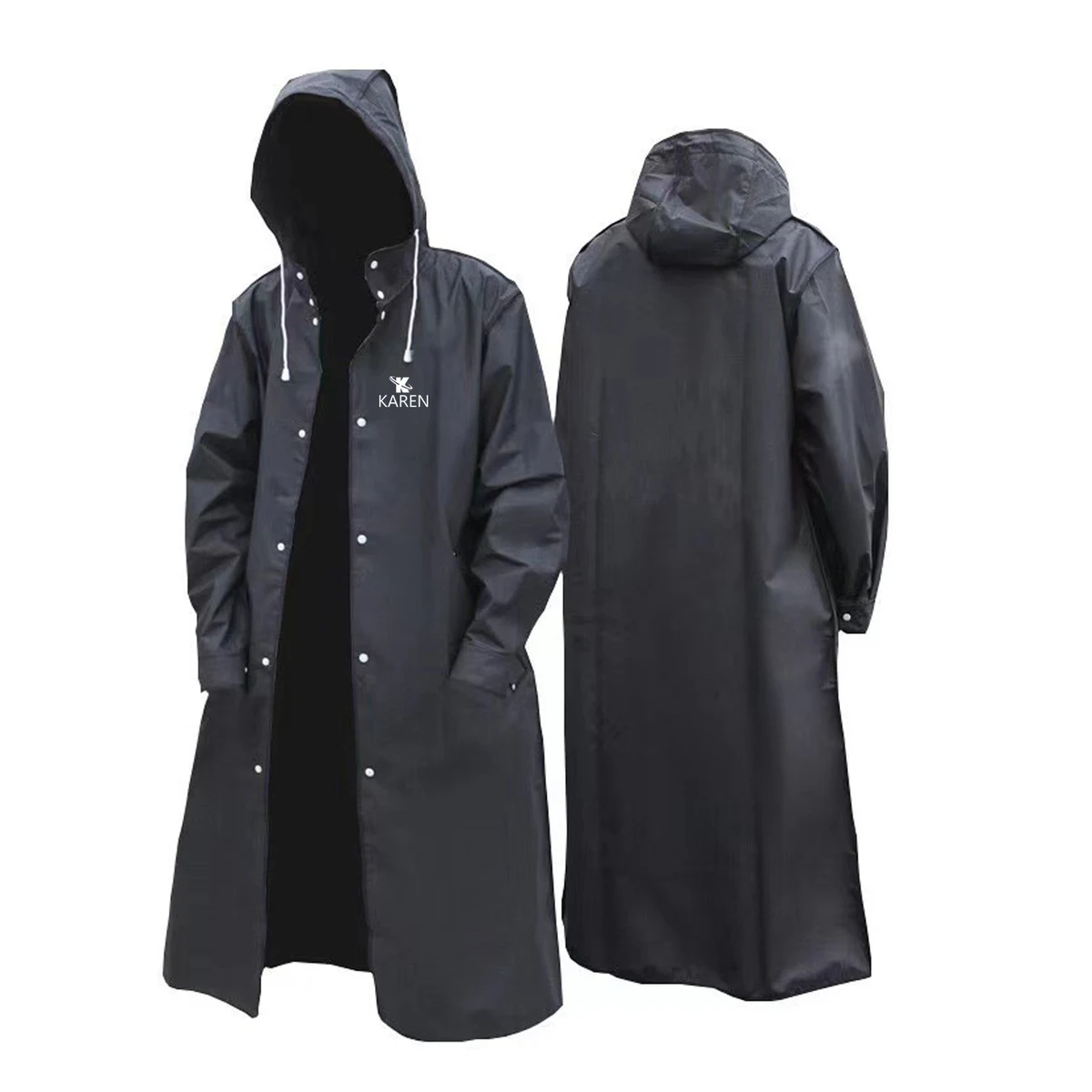 Durable Fashion-Forward Waterproof Hooded Raincoat 1