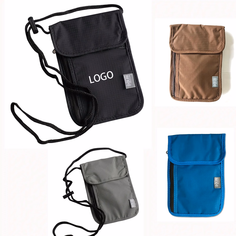 RFID Blocking Neck Travel Wallet