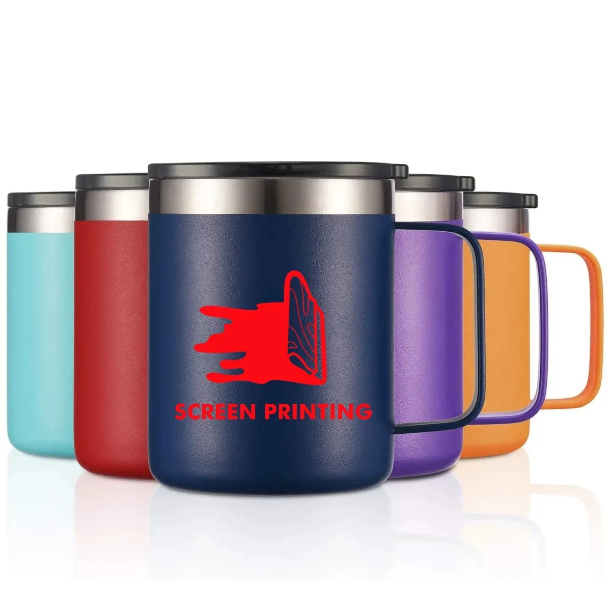 12oz Stainless Steel Insulated Coffee Mug with Handle 1