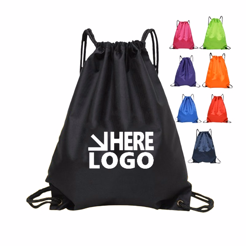 210D Polyester Drawstring Bag Sports Backpack
