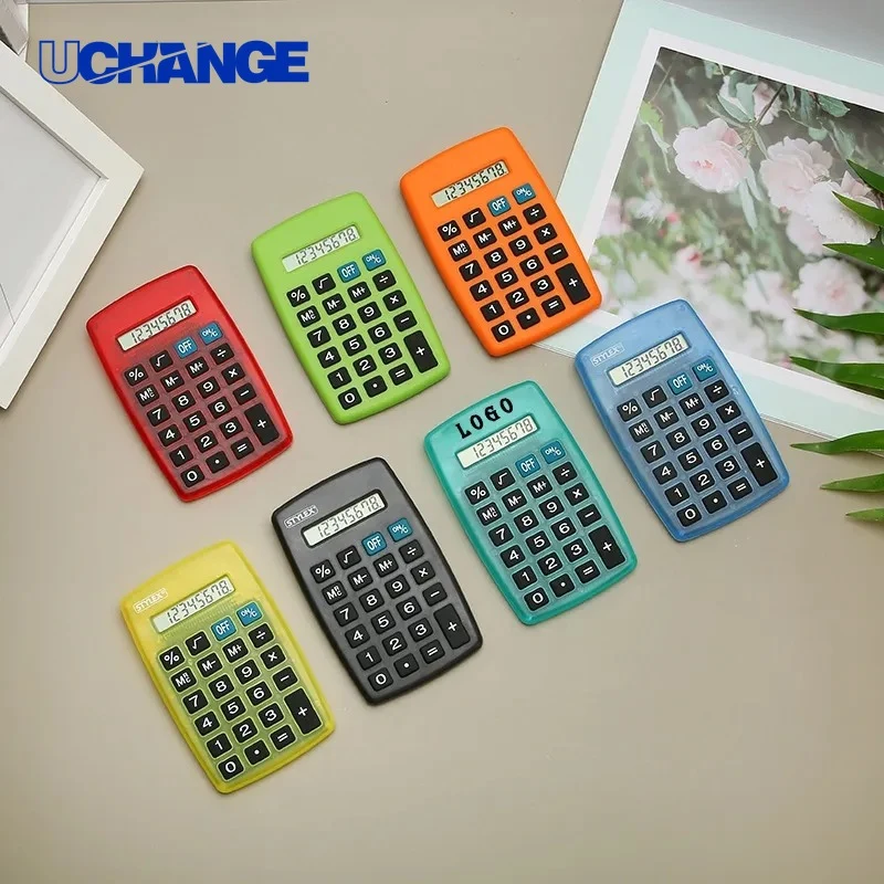Mini 8-Bit Style Calculator Pocket Desk Tool 1