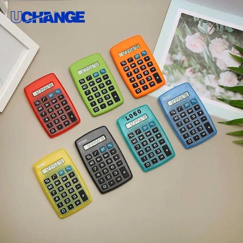 Mini 8-Bit Style Calculator Pocket Desk Tool