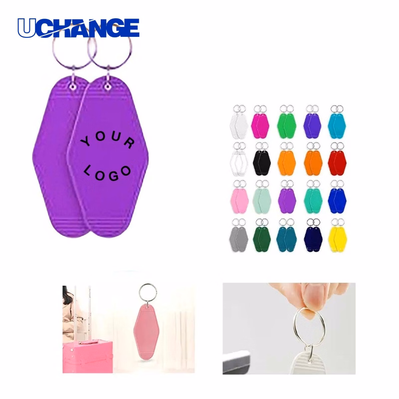 ABS Plastic Motel Key Tag Keychain Diamond Shape