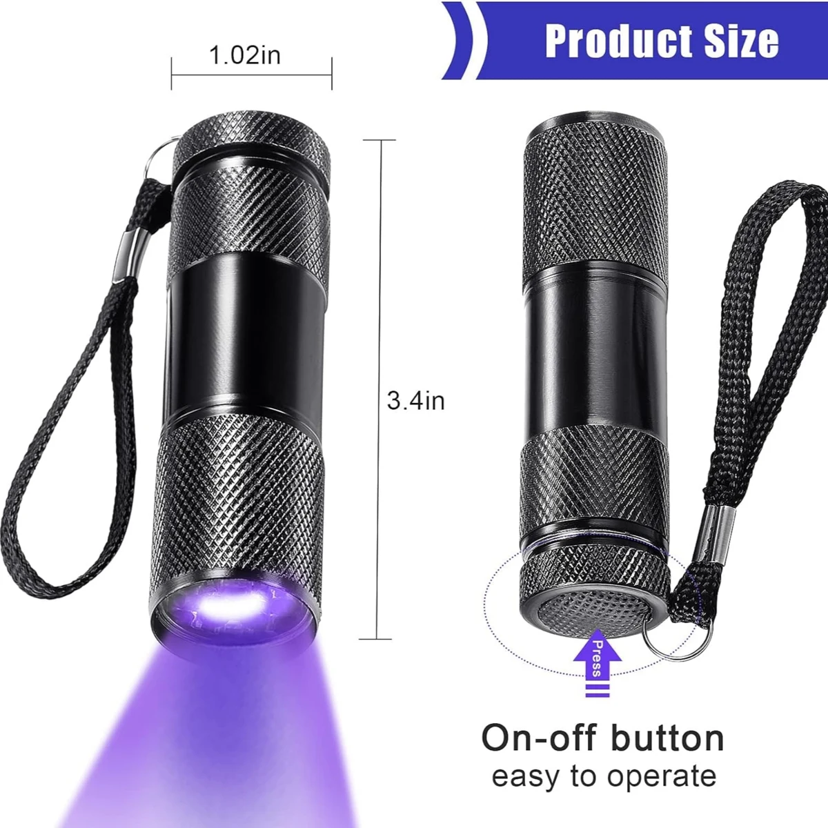 9 LED Mini Light Torch Detector 1