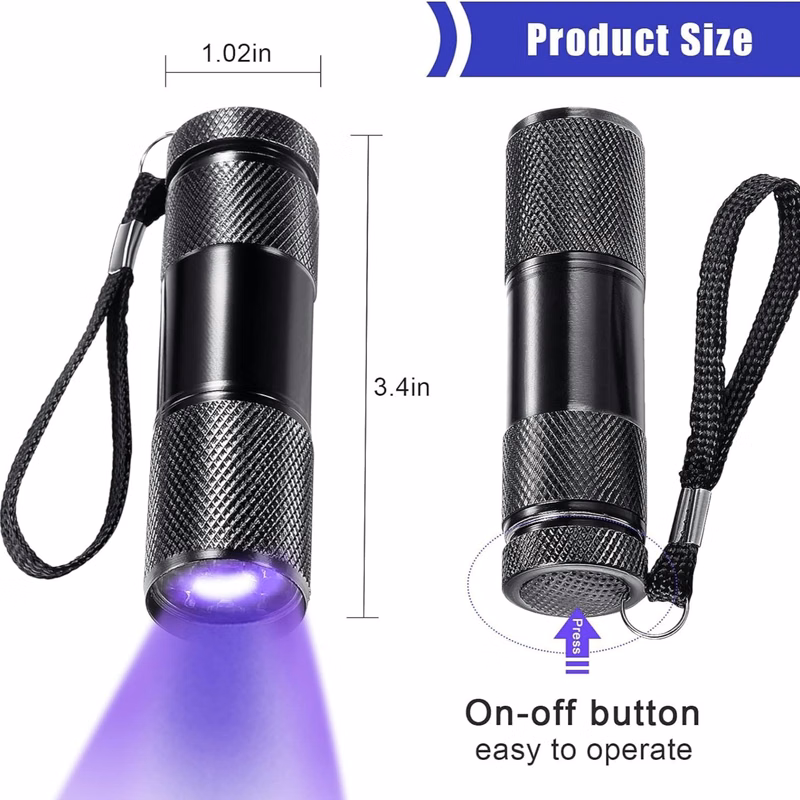9 LED Mini Light Torch Detector