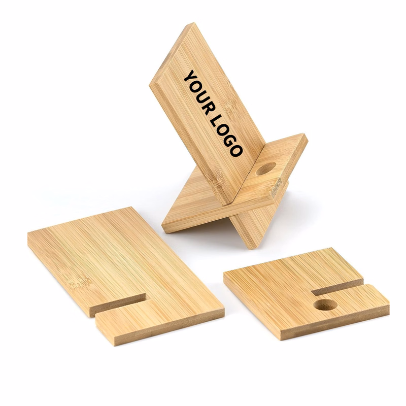 Detachable Wood Phone Stand With Cable Slot 5.4" x 3.2"