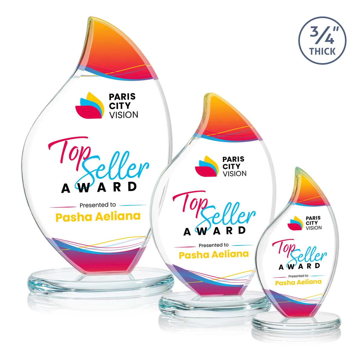 Odessy Flame VividPrint™ Award - Clear 1