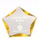 5 Inch Clear/Gold Luminary Star Acrylic Trophy