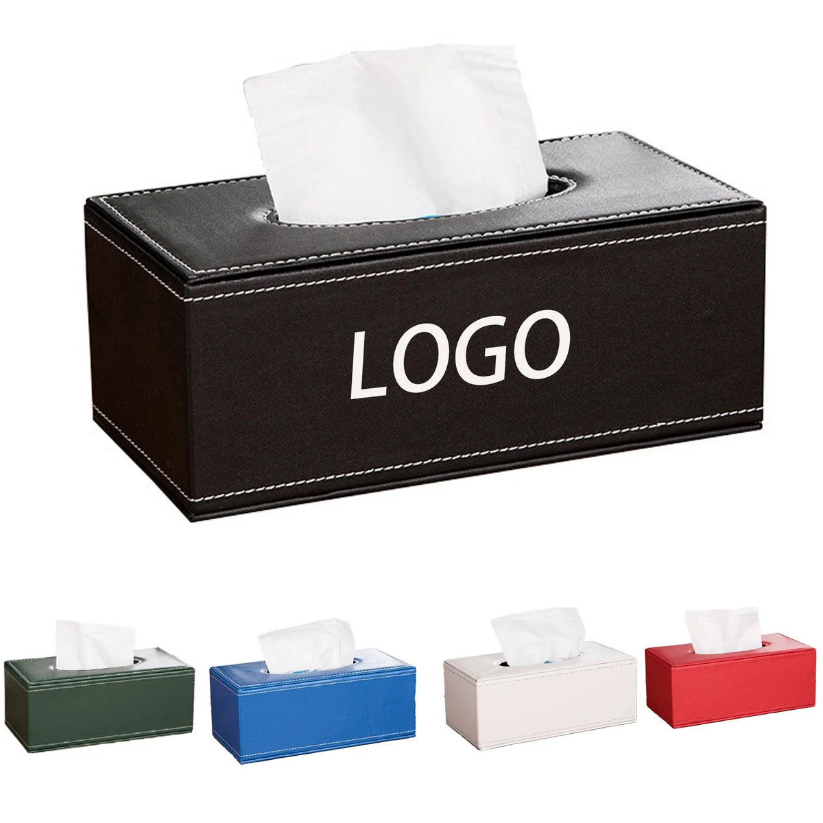 Leather Tissue Box Holder 1