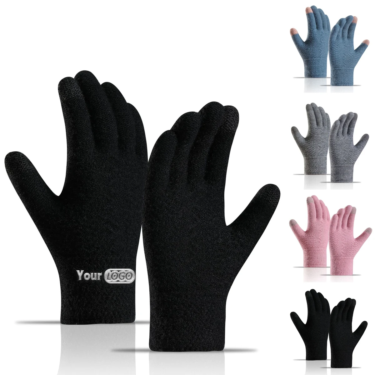 Women's Double-Layer Touch Screen Warm Gloves 1