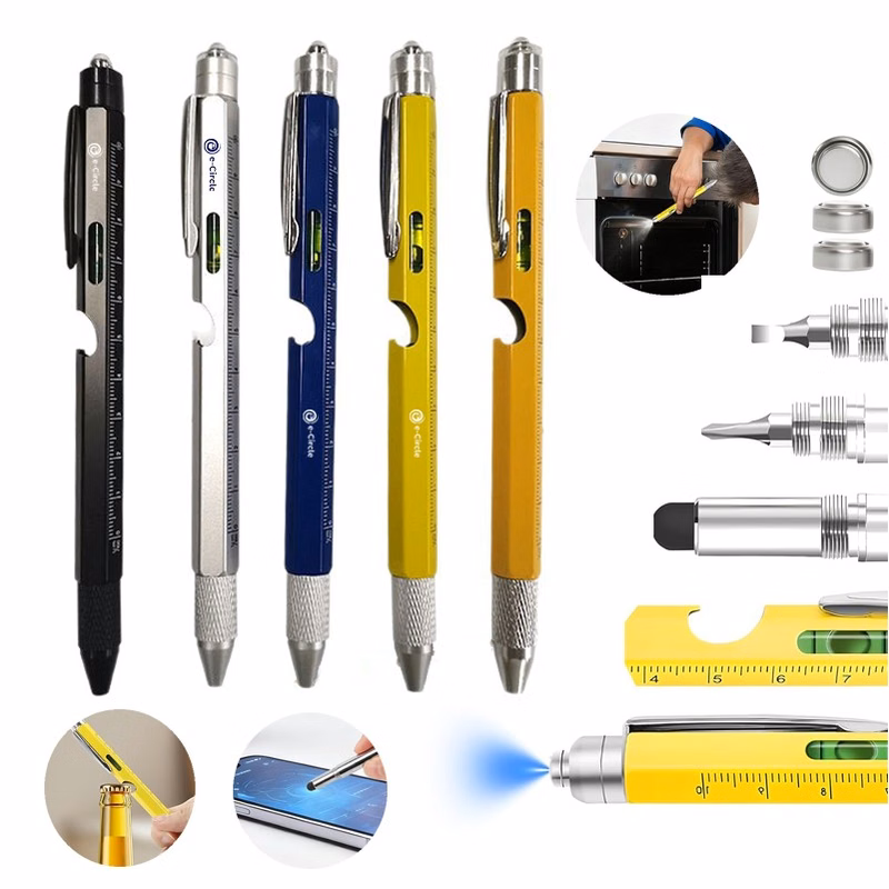 9" 1 Multi Tool Pen With LED Light
