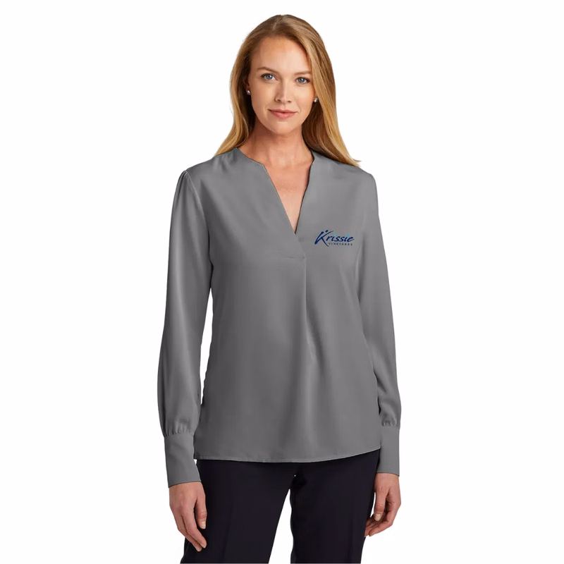 Brooks Brothers(R) Women's Open-Neck Satin Blouse