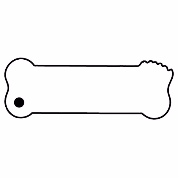 Bone w/Bite Key Tag (Spot Color)