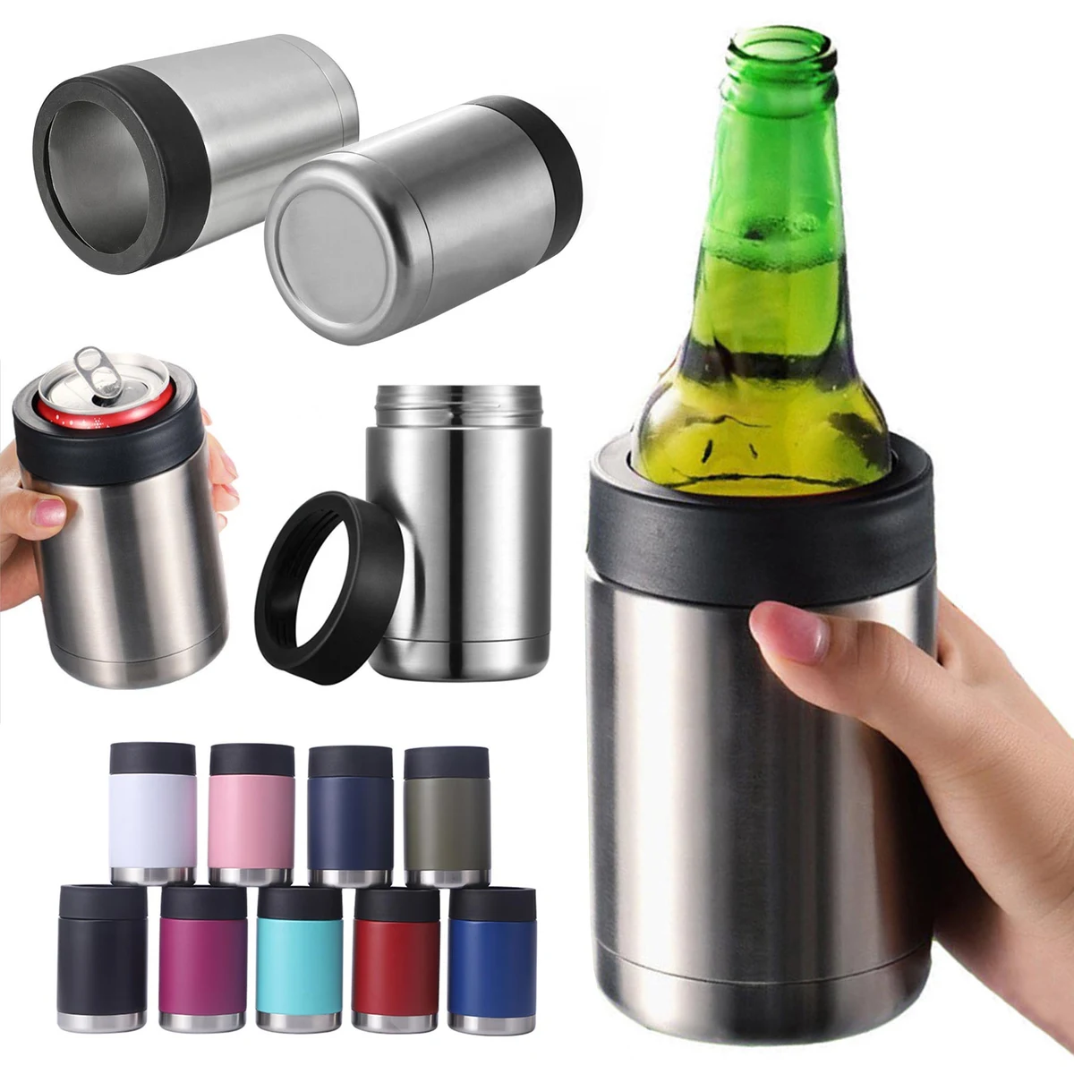 12 oz.Double Wall Stainless Steel Can Insulator 1